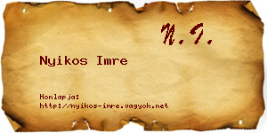 Nyikos Imre névjegykártya